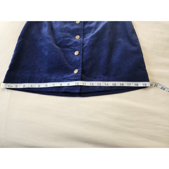 Old Navy Blue Corduroy Mini Skirt Size 0 100% cotton - Picture 8 of 9